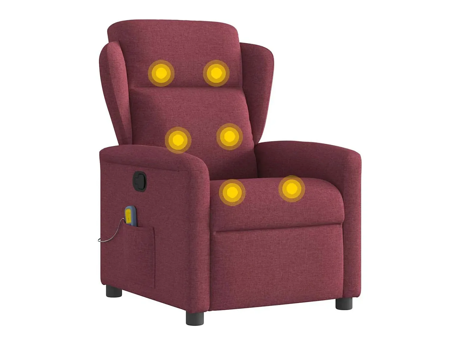 Clearance Poltrona de massagens reclinável tecido tinto SHL491466 Vermelho