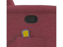 Clearance Poltrona de massagens reclinável tecido tinto SHL491466 Vermelho