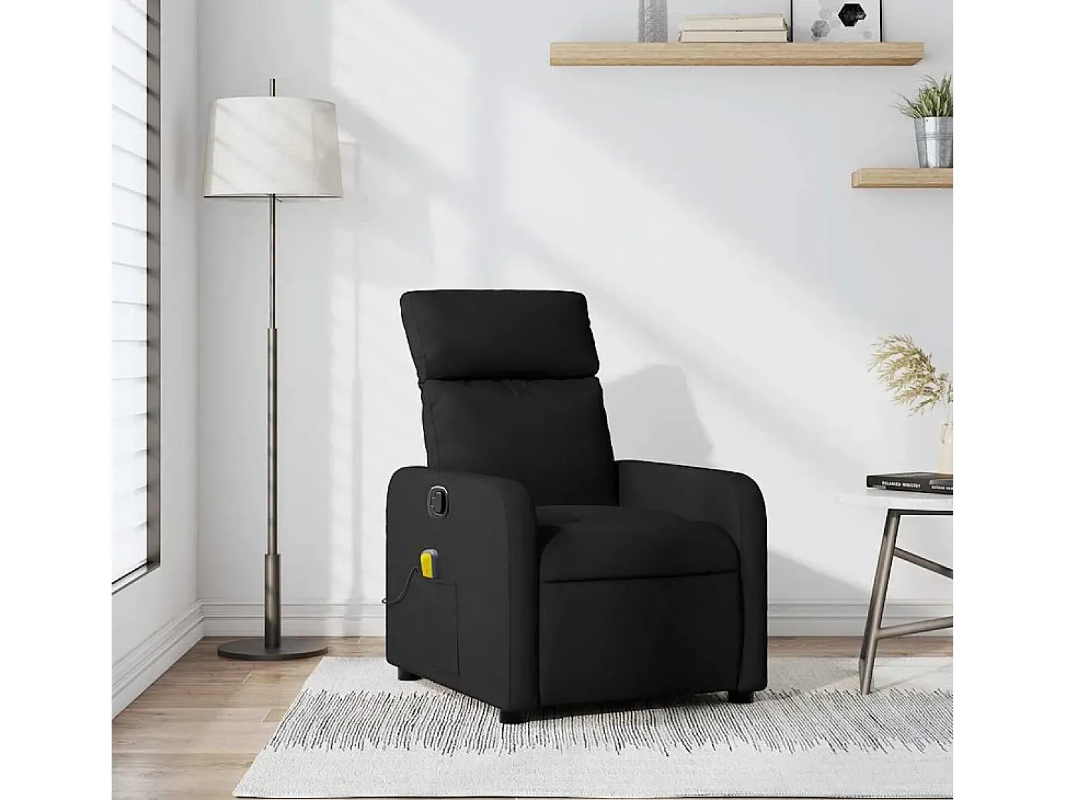 Poltrona de massagens reclinável tecido SHL428496^ Poltrona