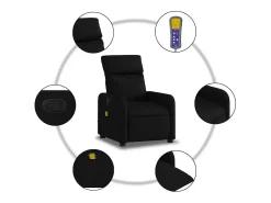 Poltrona de massagens reclinável tecido SHL428496^ Poltrona