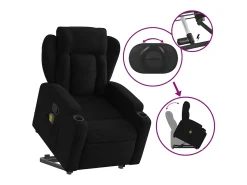 Online Poltrona de massagens reclinável elevatória tecido SHL290249 Preto