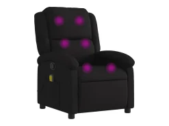 Poltrona|vidaxl Poltrona de massagens reclinável tecido Preto
