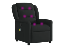 Poltrona*vidaxl Poltrona de massagens reclinável tecido Preto