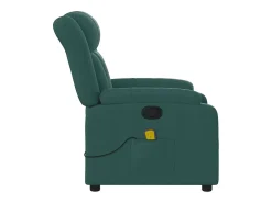 Poltrona de massagens reclinável tecido verde-escuro SHL321202^ Poltrona