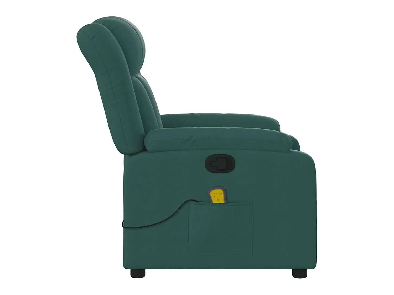 Poltrona de massagens reclinável tecido verde-escuro SHL321202^ Poltrona