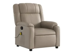 Poltrona| Poltrona de massagens reclinável couro artificial cappuccino SHL577810 Castanho