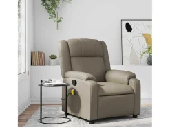 Poltrona| Poltrona de massagens reclinável couro artificial cappuccino SHL577810 Castanho