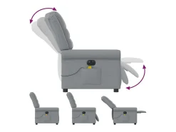 Poltrona* Poltrona de massagens reclinável elétrica tecido -claro SHL499512 Cinzento
