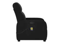 Poltrona|vidaxl Poltrona de massagens reclinável tecido Preto