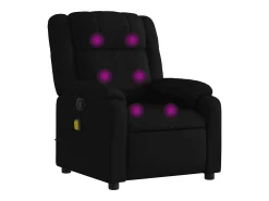 Poltrona*vidaxl Poltrona de massagens reclinável tecido Preto