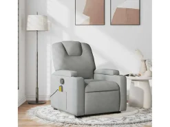 Poltrona de massagens reclinável tecido -claro SHL786936^ Poltrona