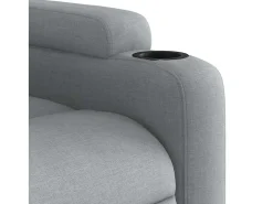 Poltrona de massagens reclinável tecido -claro SHL786936^ Poltrona
