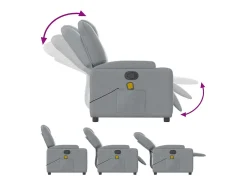Poltrona de massagens reclinável tecido -claro SHL786936^ Poltrona