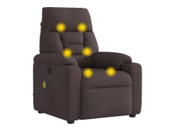 Poltrona| Poltrona de massagens reclinável tecido -escuro SHL980725 Castanho
