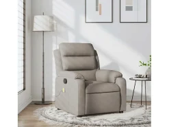 Poltrona| Poltrona de massagens reclinável tecido cinzento-acastanhado SHL161875 Taupe