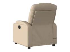 Poltrona de massagens reclinável couro artificial cappuccino SHL31529^ Poltrona