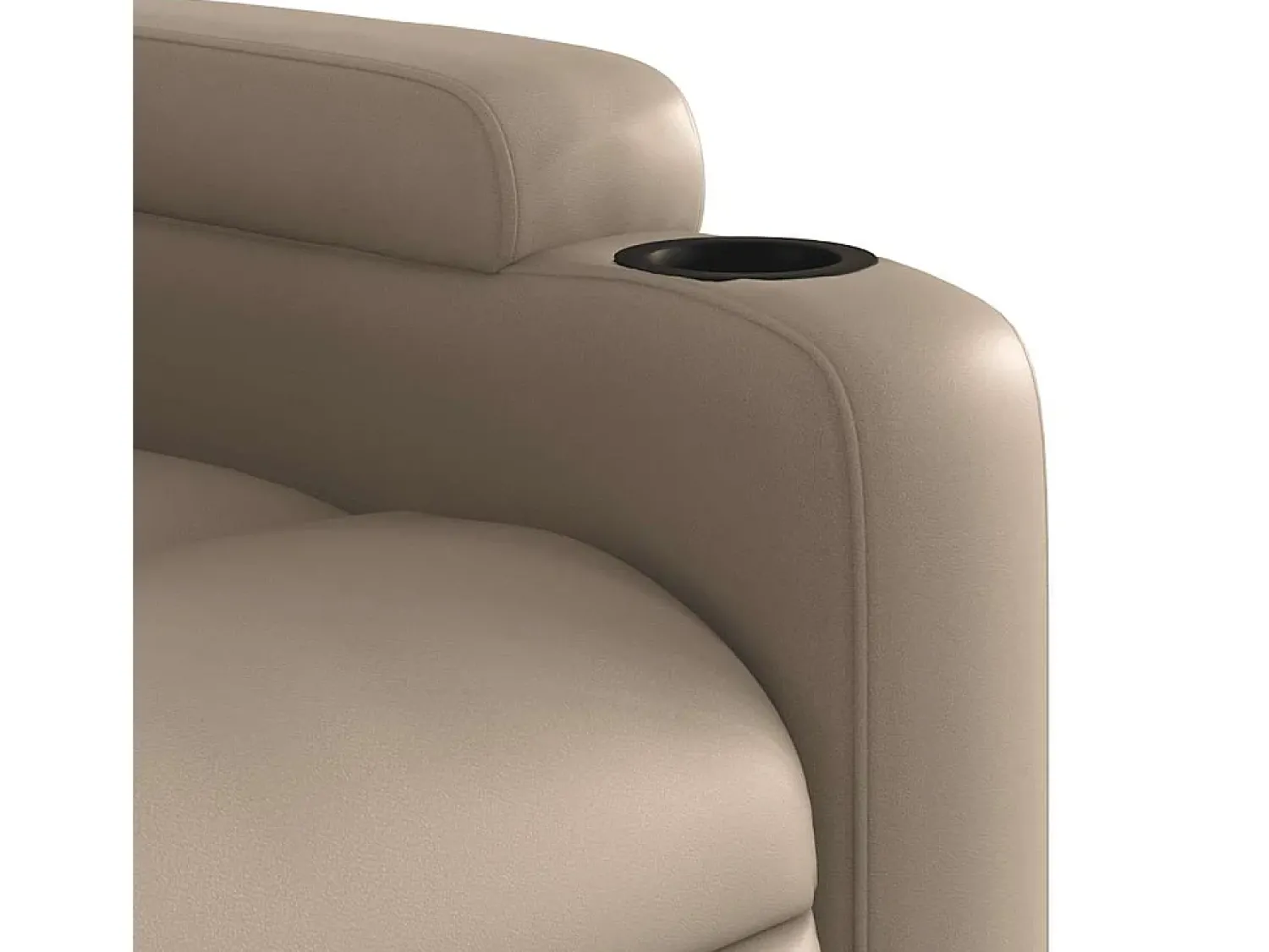 Poltrona de massagens reclinável couro artificial cappuccino SHL31529^ Poltrona
