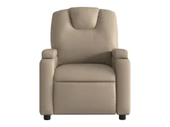 Poltrona de massagens reclinável couro artificial cappuccino SHL31529^ Poltrona