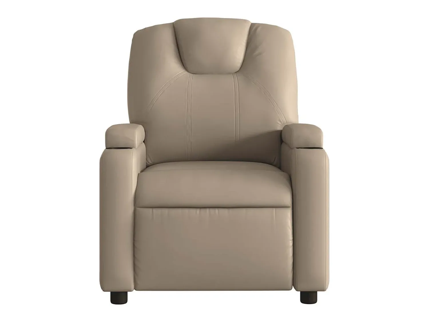 Poltrona de massagens reclinável couro artificial cappuccino SHL31529^ Poltrona