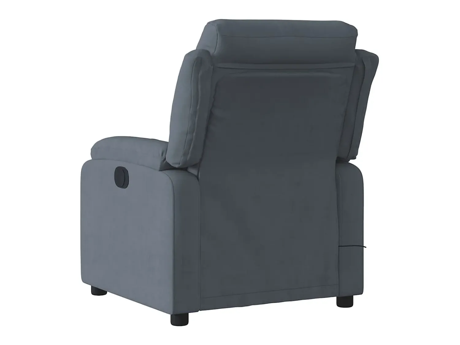 Online Poltrona de massagens reclinável veludo cinzento-escuro SHL66420 Cinza antracite