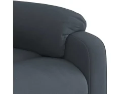 Online Poltrona de massagens reclinável veludo cinzento-escuro SHL66420 Cinza antracite