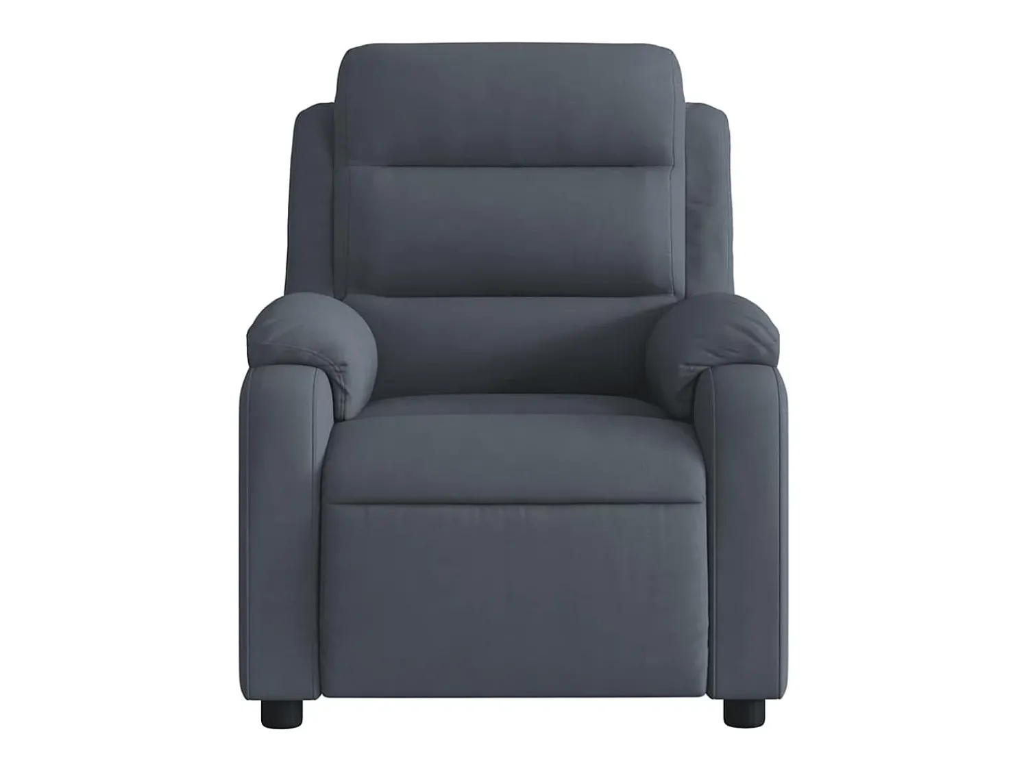 Online Poltrona de massagens reclinável veludo cinzento-escuro SHL66420 Cinza antracite