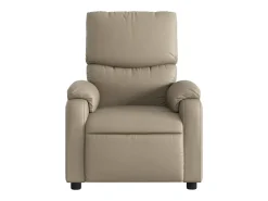 Clearance vidaxl Poltrona de massagens reclinável couro artificial cappuccino Castanho