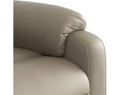 Clearance vidaxl Poltrona de massagens reclinável couro artificial cappuccino Castanho