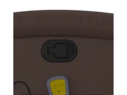vidaxl Poltrona de massagens reclinável couro artificial^ Poltrona