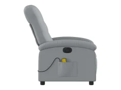 Poltrona de massagens reclinável elétrica tecido -claro SHL413070^ Poltrona