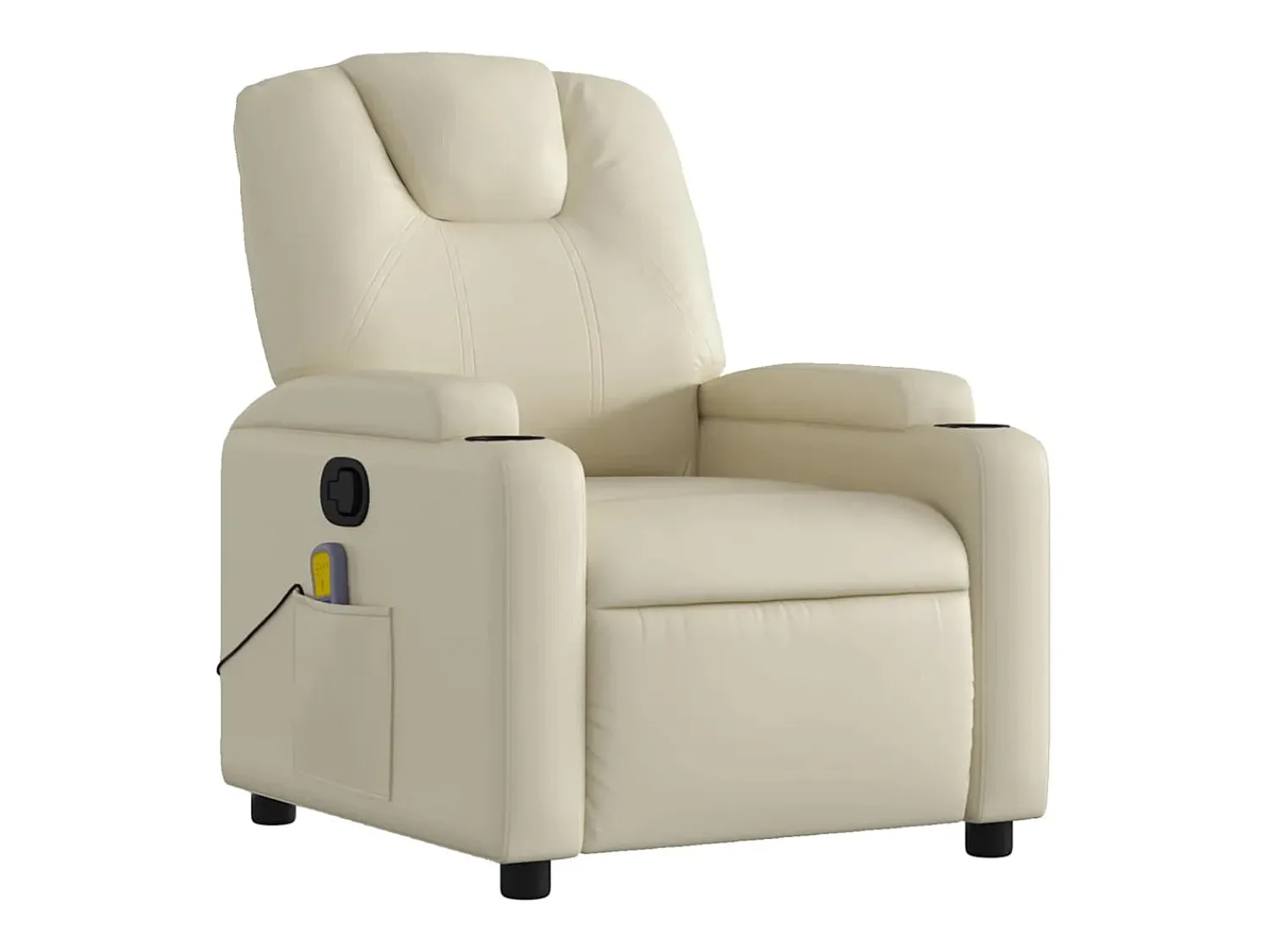 Poltrona* Poltrona de massagens reclinável couro artificial cor SHL270090 Creme