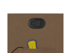 New Poltrona de massagens reclinável tecido SHL539565 Castanho