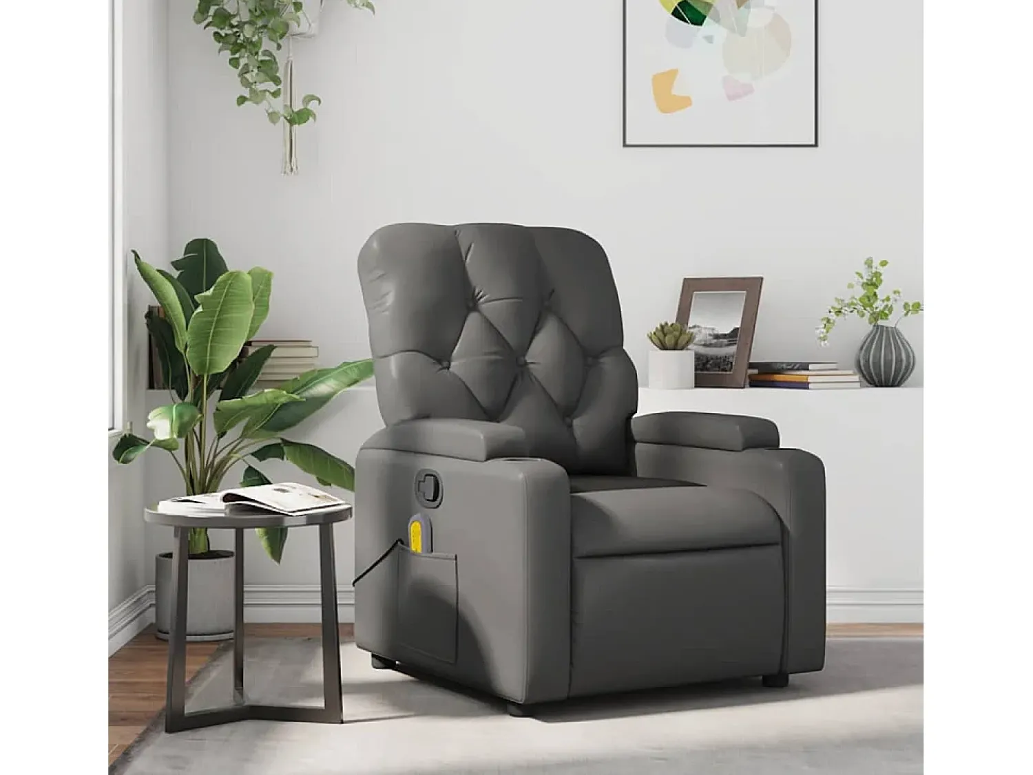 Poltrona de massagens reclinável couro artificial SHL384168^ Poltrona