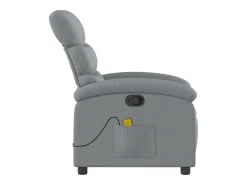Hot Poltrona de massagens reclinável tecido -claro SHL853851 Cinzento