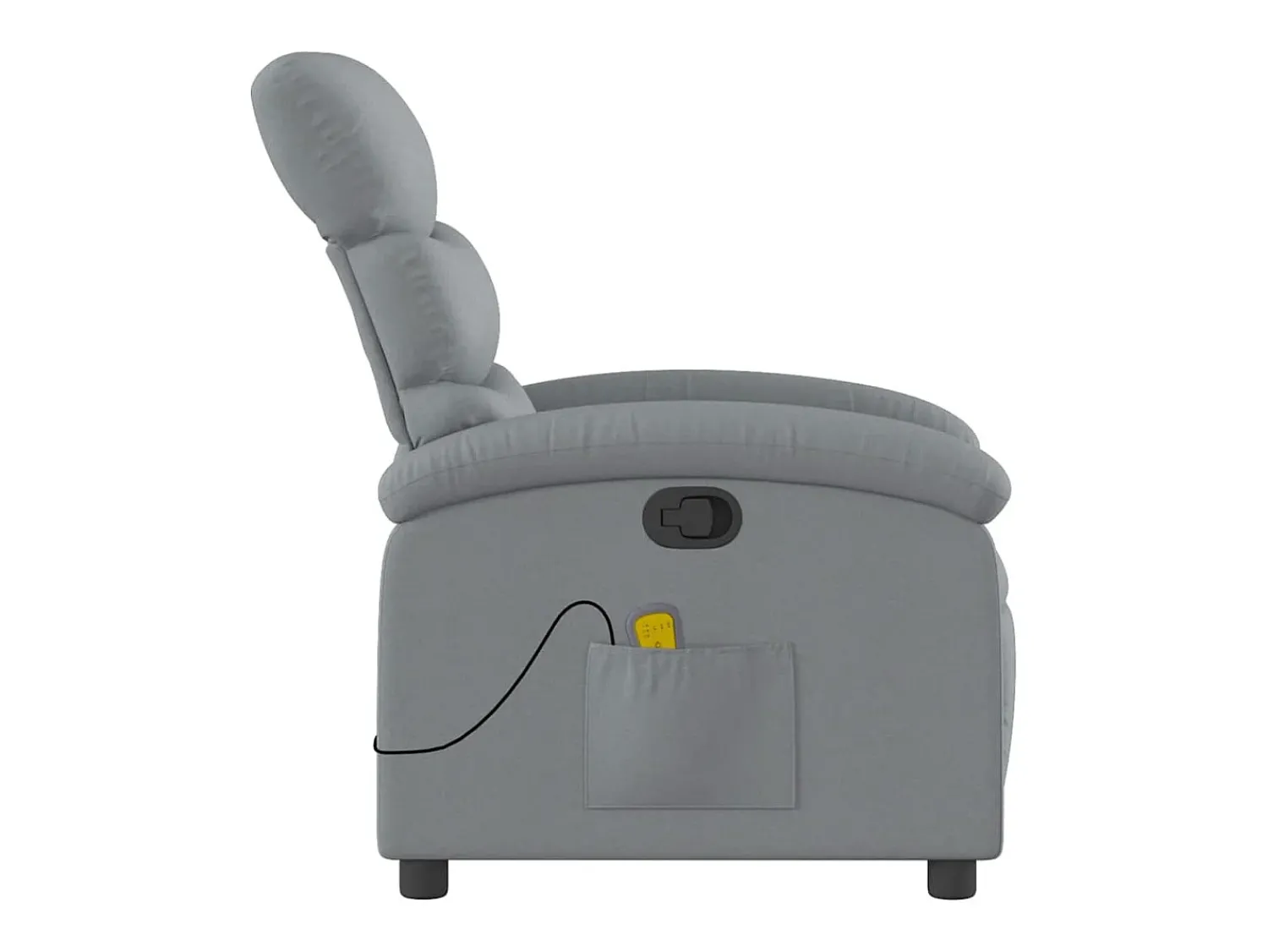 Hot Poltrona de massagens reclinável tecido -claro SHL853851 Cinzento