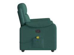 Poltrona de massagens reclinável tecido verde-escuro SHL600263^ Poltrona
