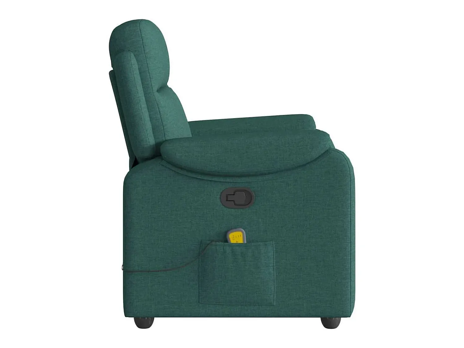 Poltrona de massagens reclinável tecido verde-escuro SHL600263^ Poltrona