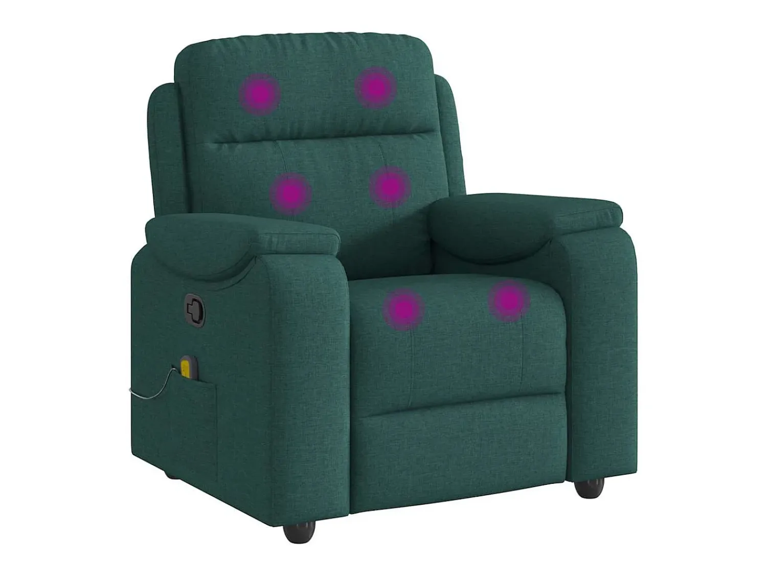 Poltrona de massagens reclinável tecido verde-escuro SHL600263^ Poltrona