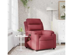 Poltrona de massagens reclinável tecido tinto SHL184337^ Poltrona