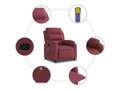 Poltrona de massagens reclinável tecido tinto SHL184337^ Poltrona