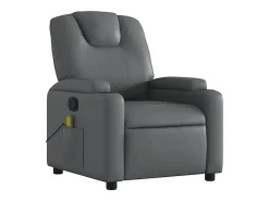 Poltrona| Poltrona de massagens reclinável couro artificial SHL775888 Cinzento