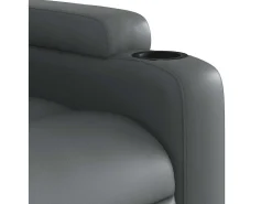 Poltrona| Poltrona de massagens reclinável couro artificial SHL775888 Cinzento