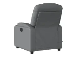 Poltrona| Poltrona de massagens reclinável couro artificial SHL775888 Cinzento