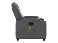 Poltrona| Poltrona de massagens reclinável couro artificial SHL775888 Cinzento