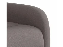 vidaxl Poltrona de massagens reclinável tecido cinzento-acastanhado^ Poltrona