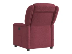 Poltrona*vidaxl Poltrona de massagens reclinável tecido tinto Vermelho