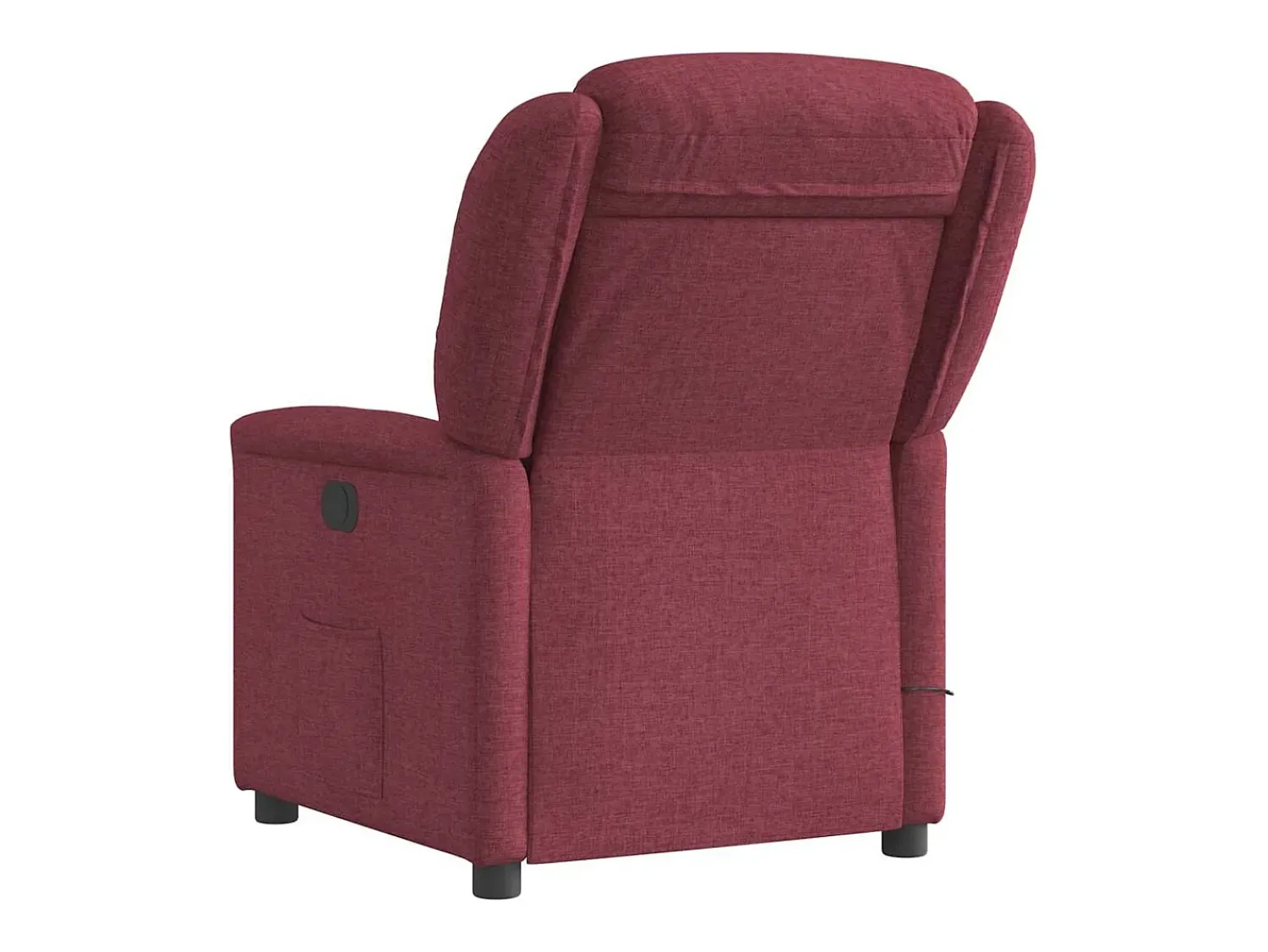 Poltrona*vidaxl Poltrona de massagens reclinável tecido tinto Vermelho