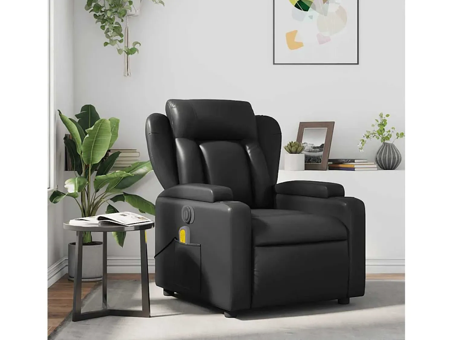 Poltrona| Poltrona de massagens reclinável couro artificial SHL430373 Preto
