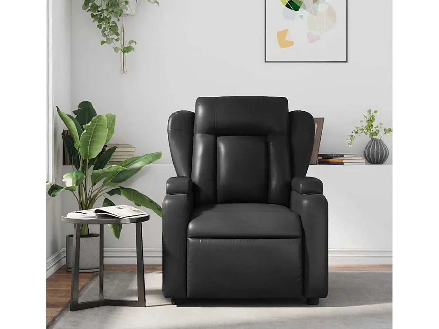 Poltrona| Poltrona de massagens reclinável couro artificial SHL430373 Preto