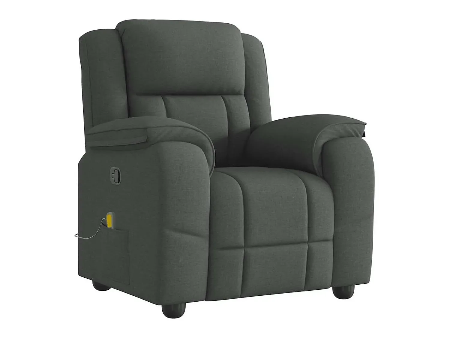 vidaxl Poltrona de massagens reclinável tecido -escuro^ Poltrona